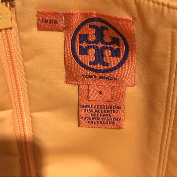 💛 Tory Burch Jada Strapless Knot Front Mini Dress in Bright Yellow Size 4 - Picture 8 of 11